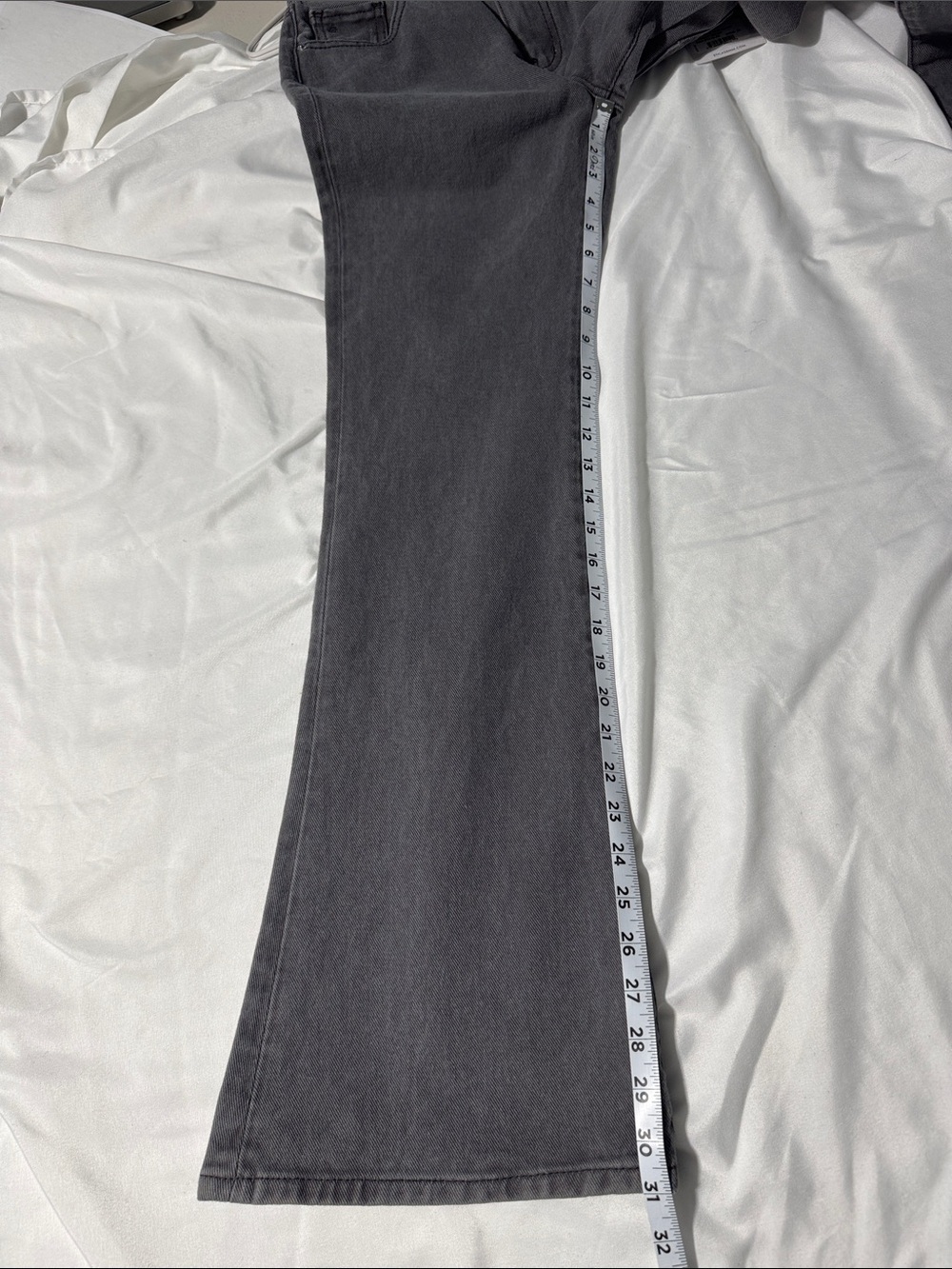 Ética Nina High Rise Flare Jeans Stormy Skies Gray Wash NWT Size 25 Sustainable - Picture 9 of 10